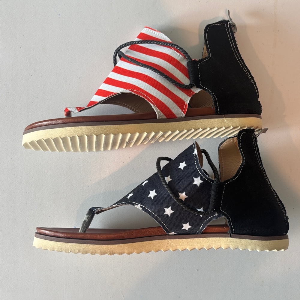 Patriotic Sandals - Red, White, and Blue - Picture 4 of 10